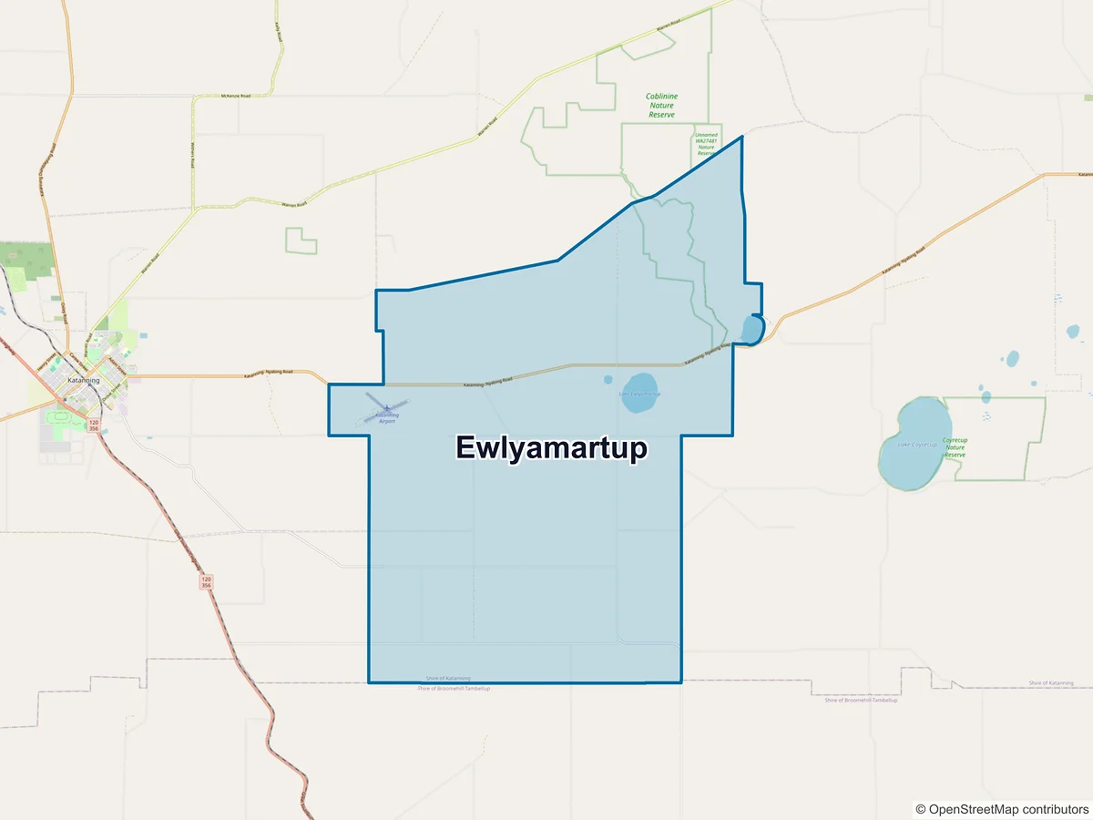 Map of Ewlyamartup, WA, Australia