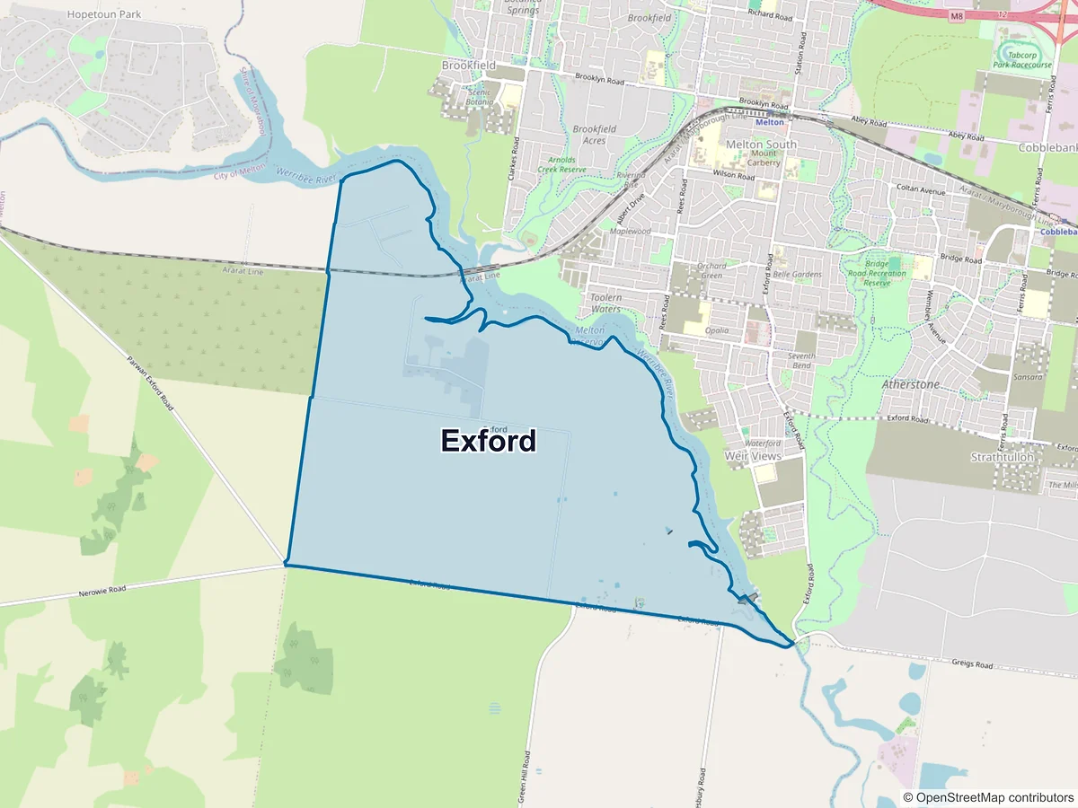 Map of Exford, VIC, Australia