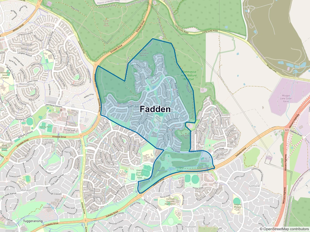 Map of Fadden, ACT, Australia