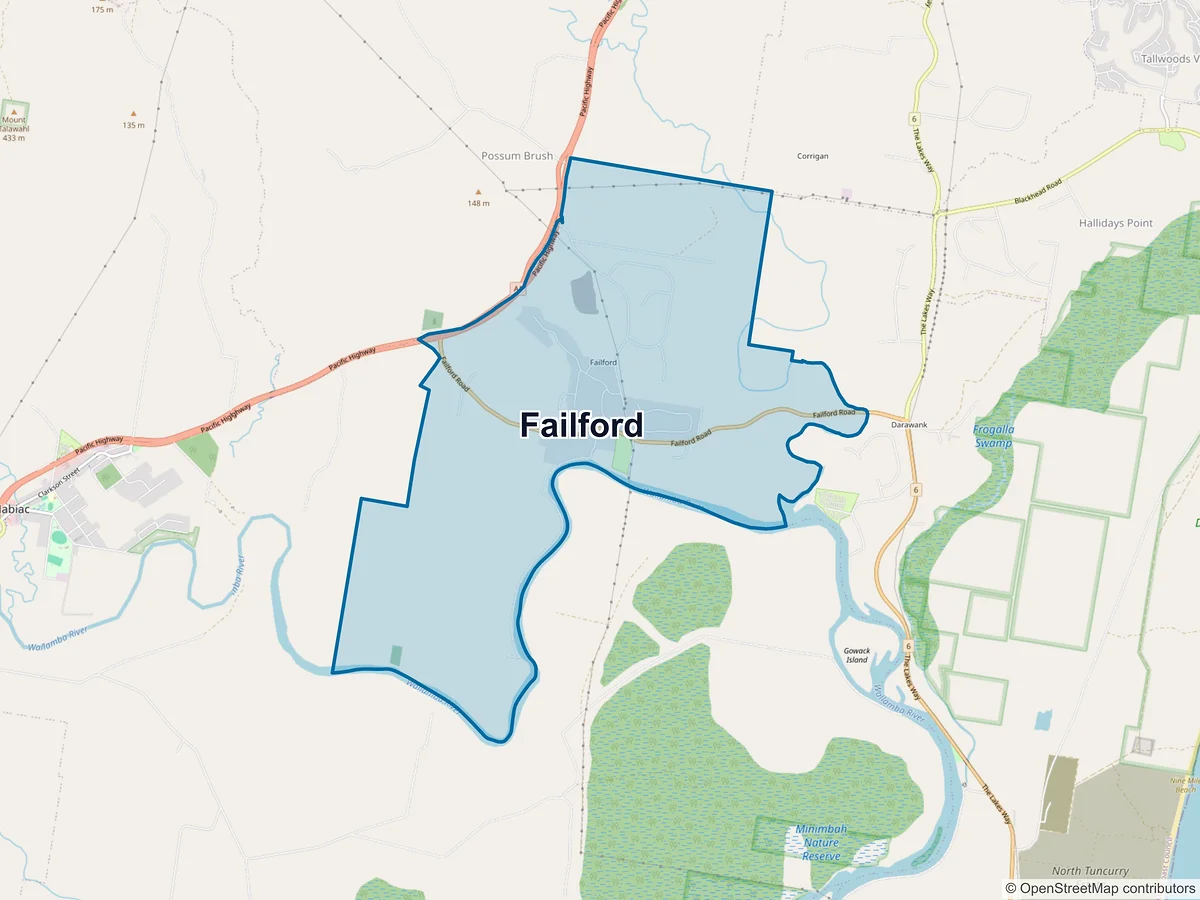 Map of Failford, NSW, Australia
