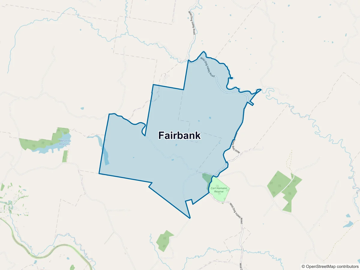 Map of Fairbank, VIC, Australia