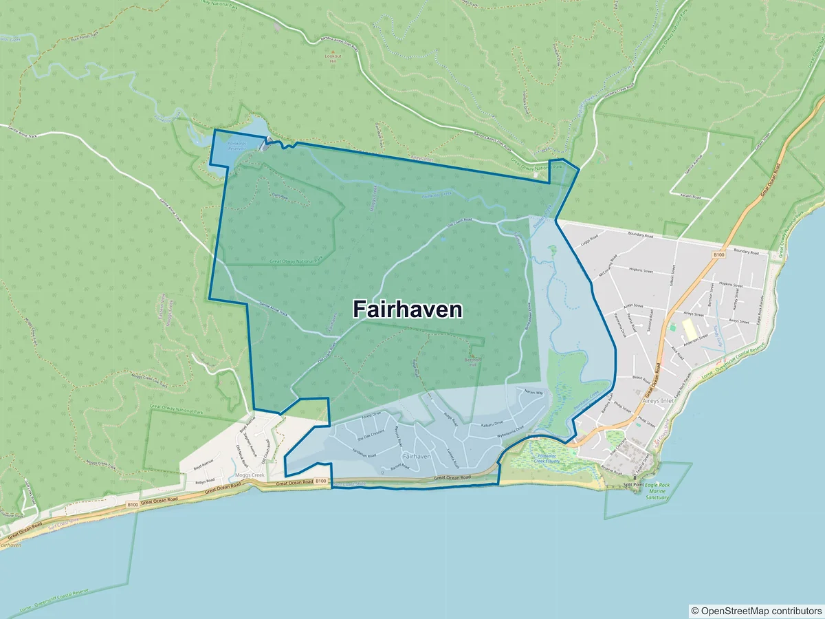 Map of Fairhaven, VIC, Australia