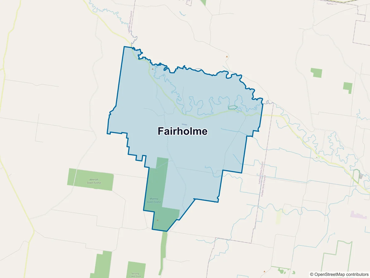 Map of Fairholme, NSW, Australia