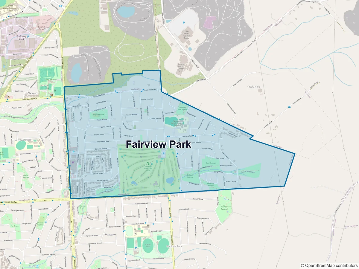 Map of Fairview Park, SA, Australia