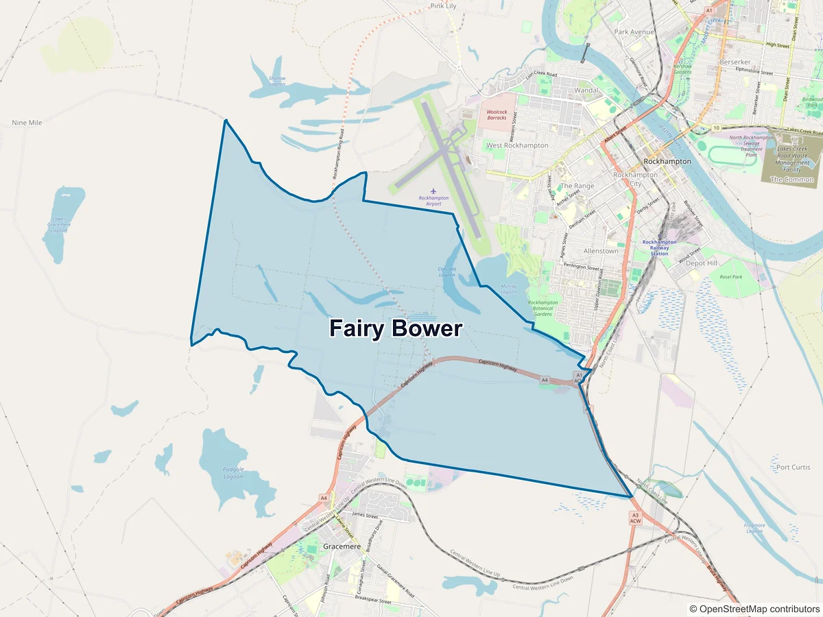 Map of Fairy Bower, QLD, Australia