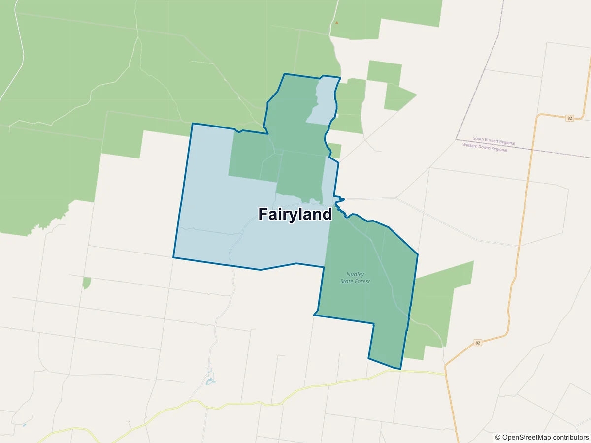 Map of Fairyland, QLD, Australia