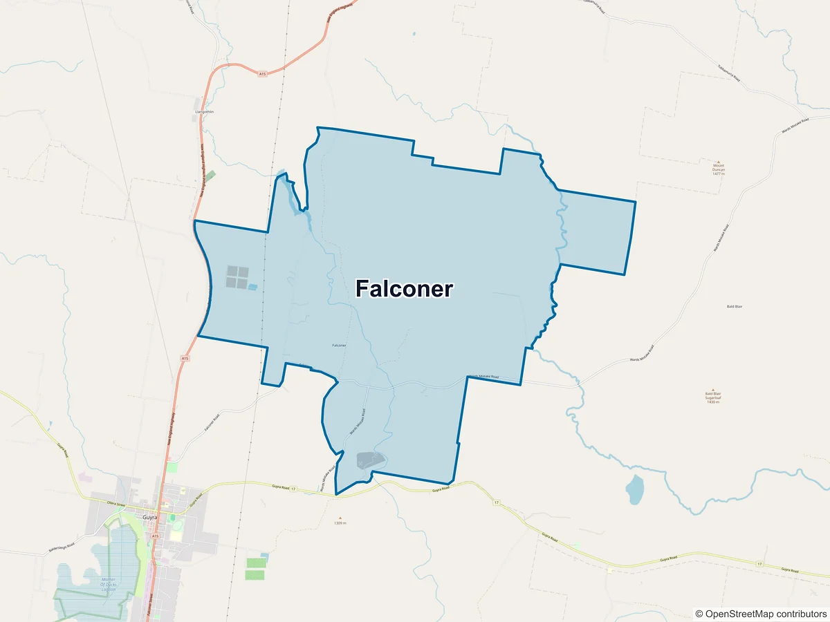 Map of Falconer, NSW, Australia