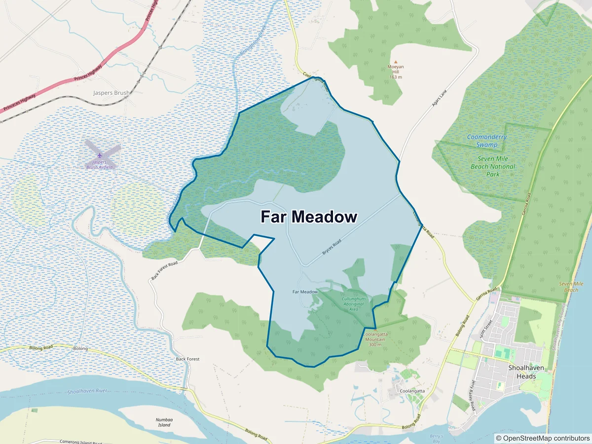 Map of Far Meadow, NSW, Australia