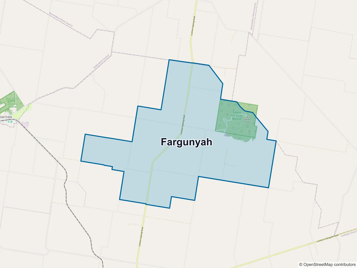 Map of Fargunyah, NSW, Australia