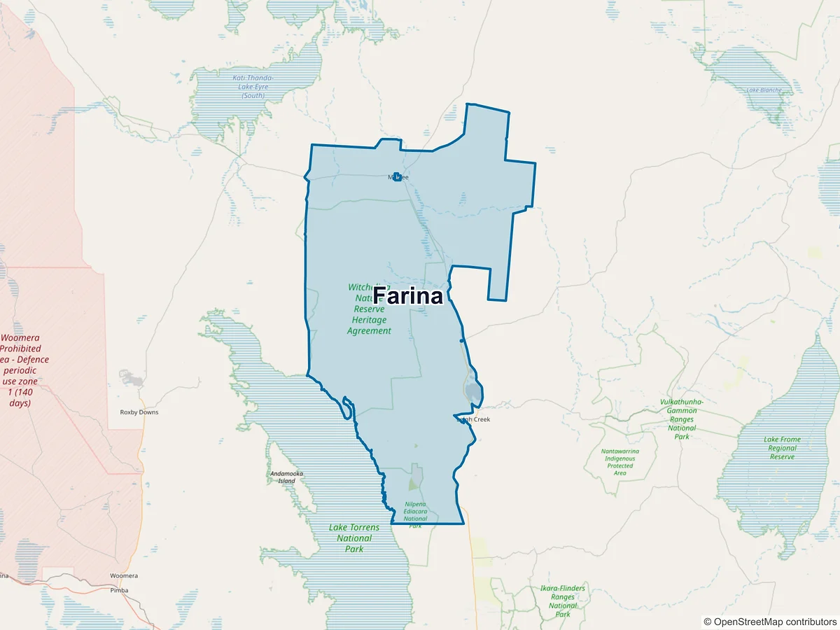 Map of Farina, SA, Australia