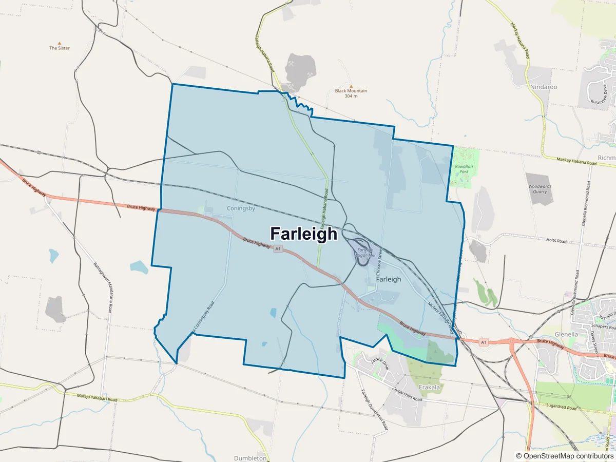 Map of Farleigh, QLD, Australia