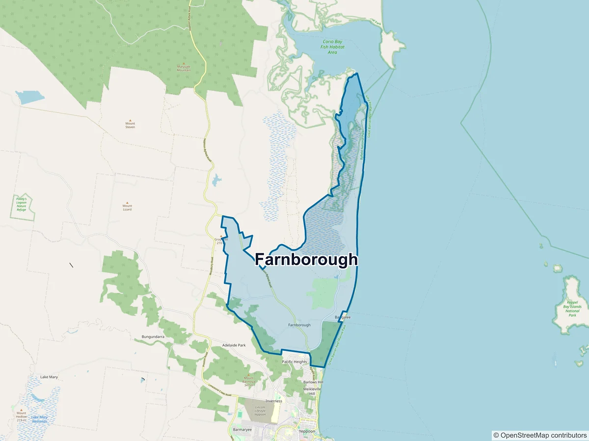 Map of Farnborough, QLD, Australia