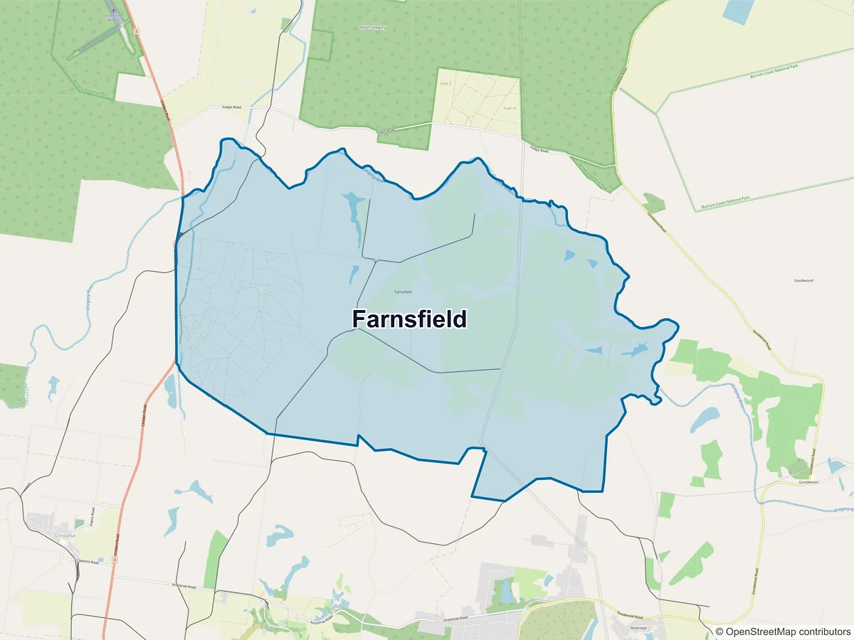 Map of Farnsfield, QLD, Australia