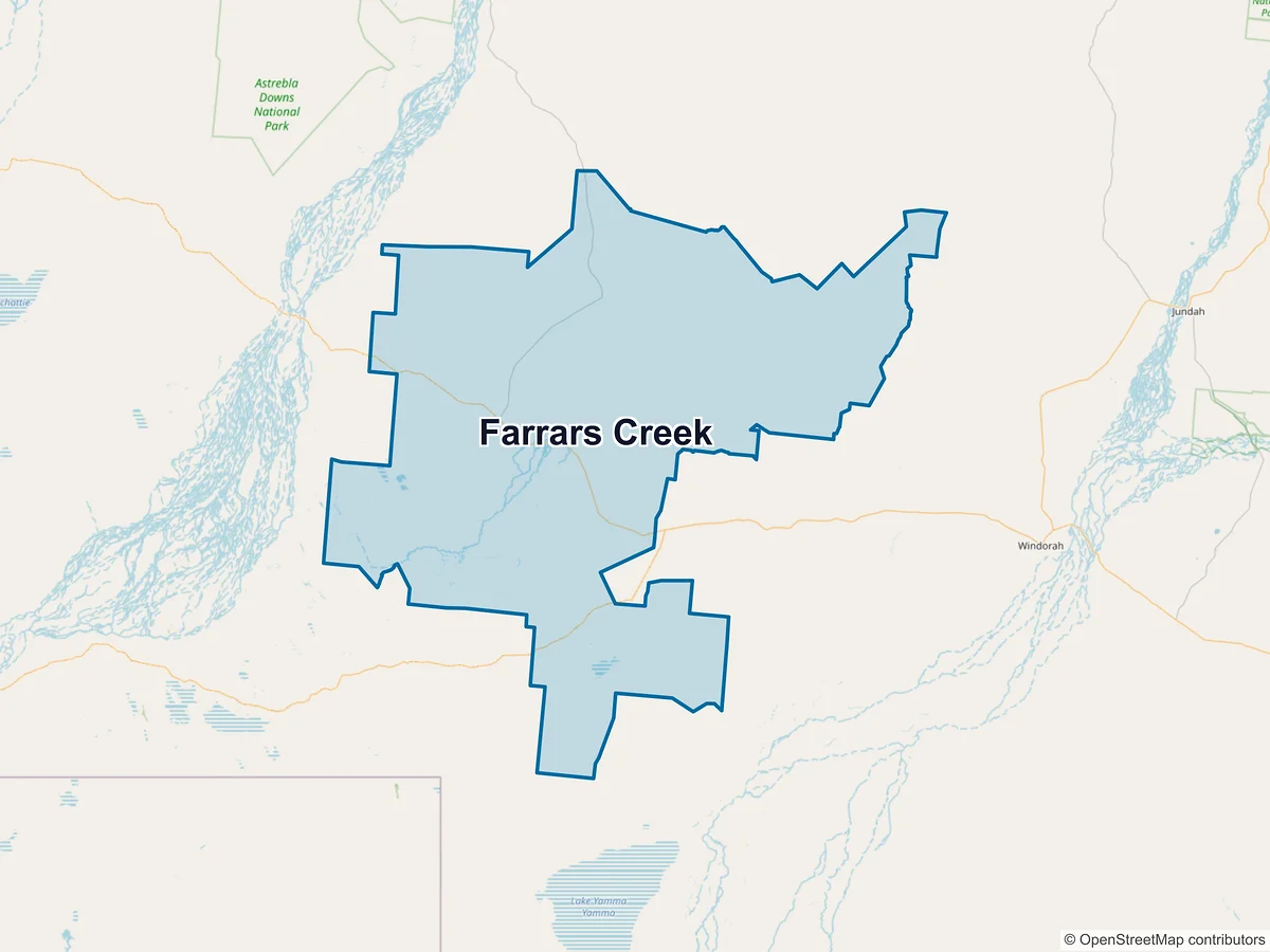 Map of Farrars Creek, QLD, Australia