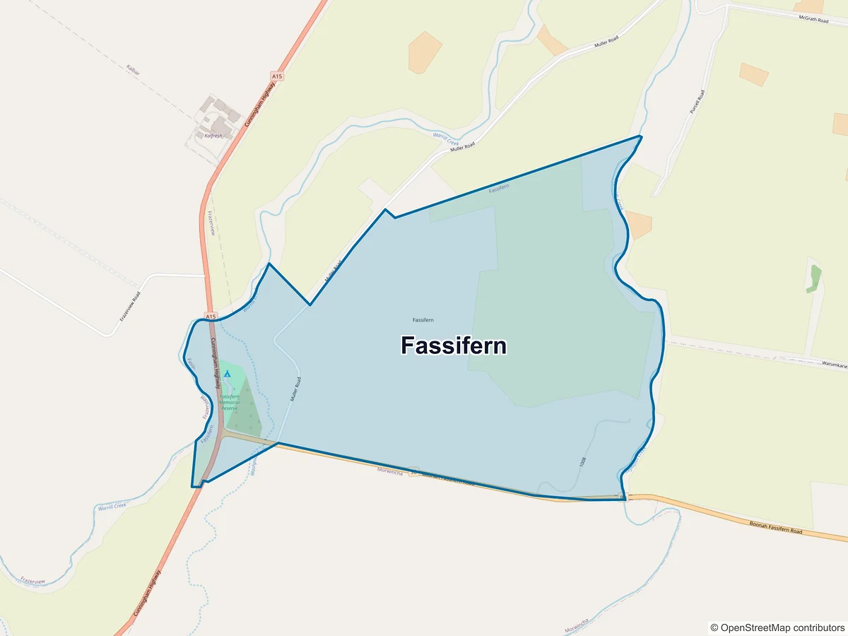 Map of Fassifern, QLD, Australia