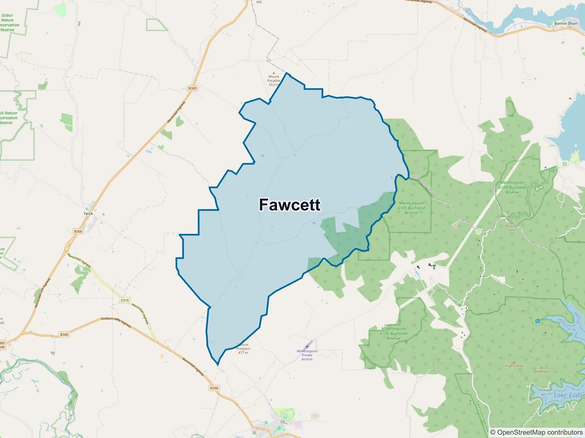 Map of Fawcett, VIC, Australia