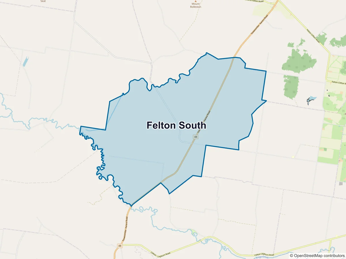 Map of Felton South, QLD, Australia