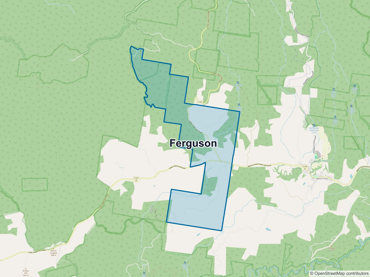 Map of Ferguson, VIC, Australia