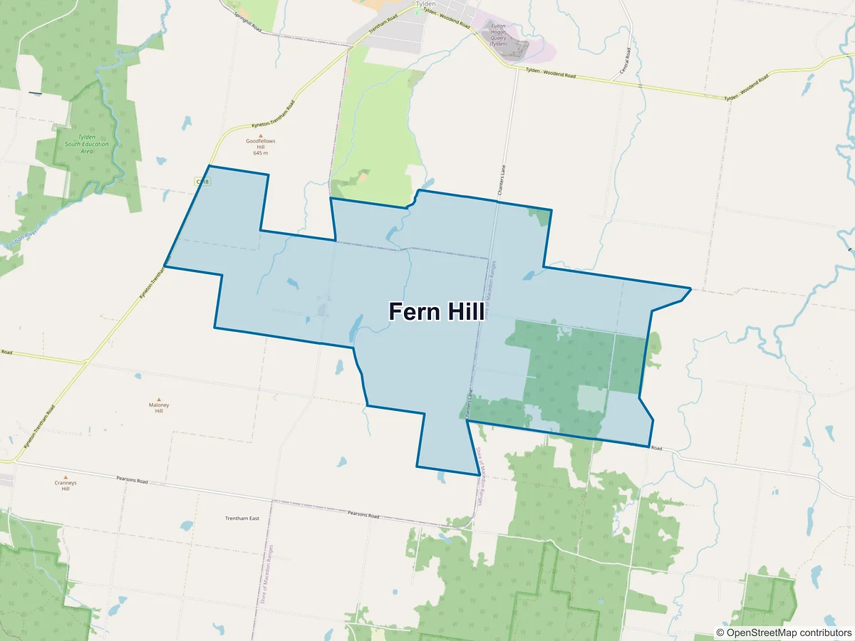 Map of Fern Hill, VIC, Australia