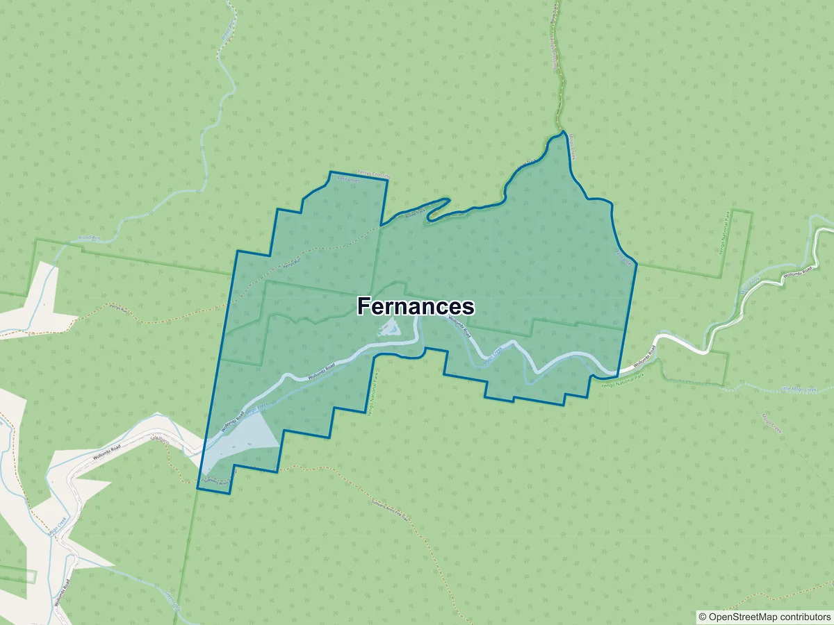 Map of Fernances, NSW, Australia