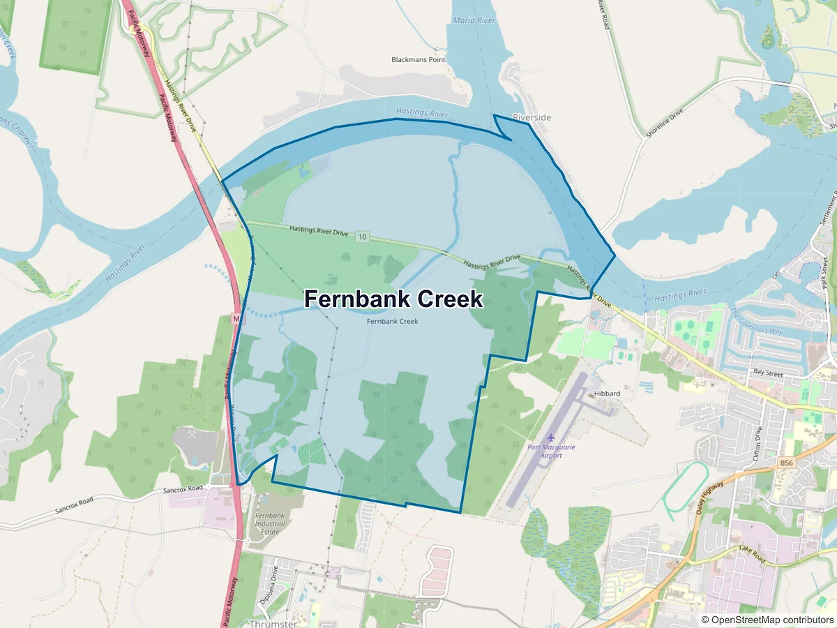 Map of Fernbank Creek, NSW, Australia