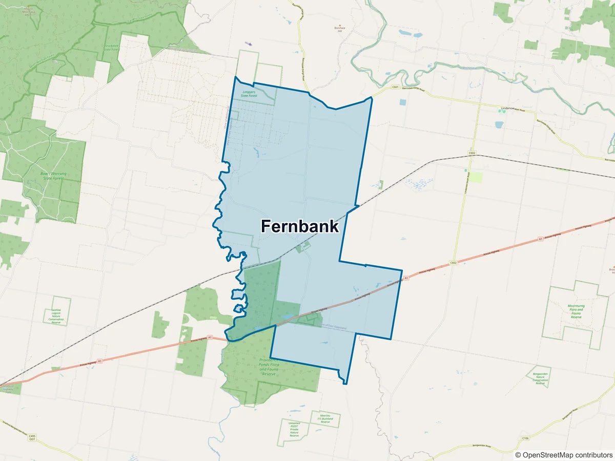 Map of Fernbank, VIC, Australia