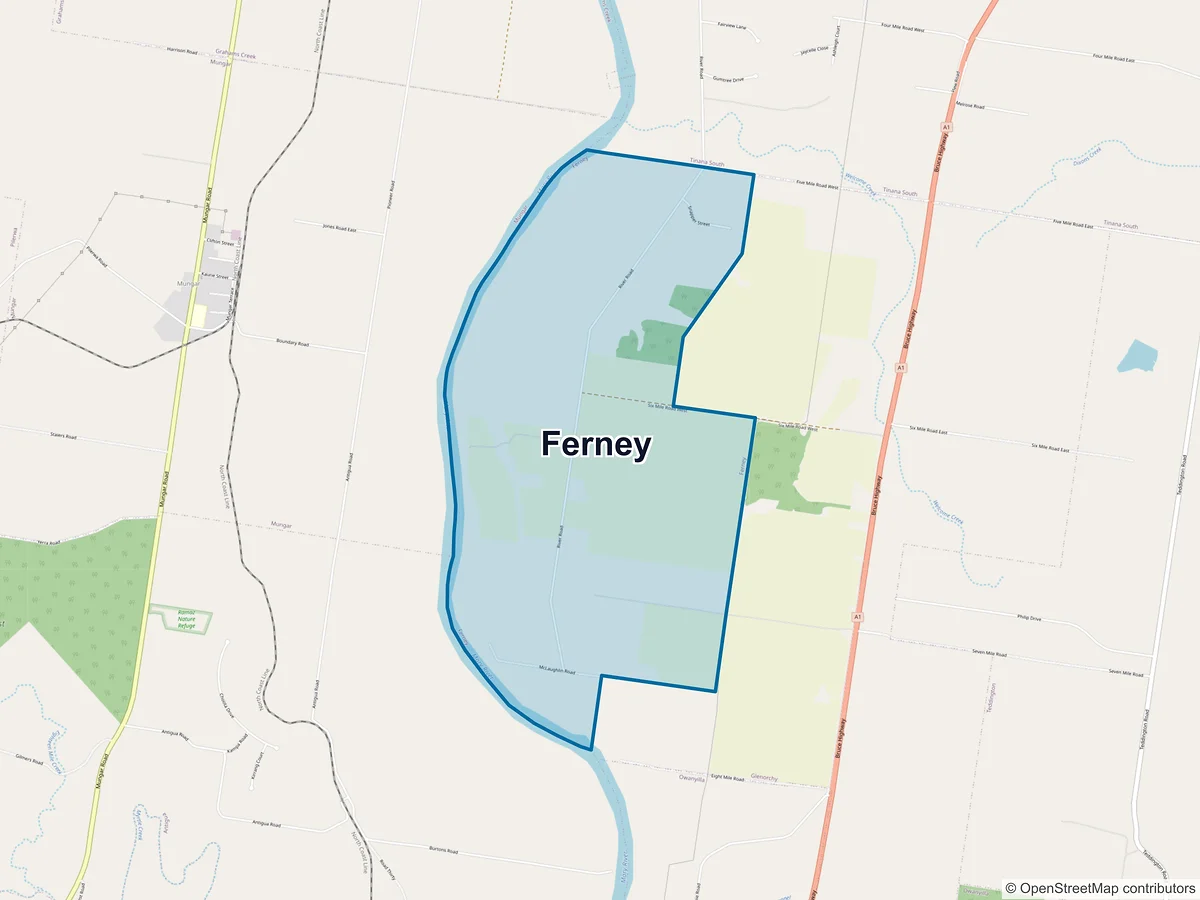 Map of Ferney, QLD, Australia