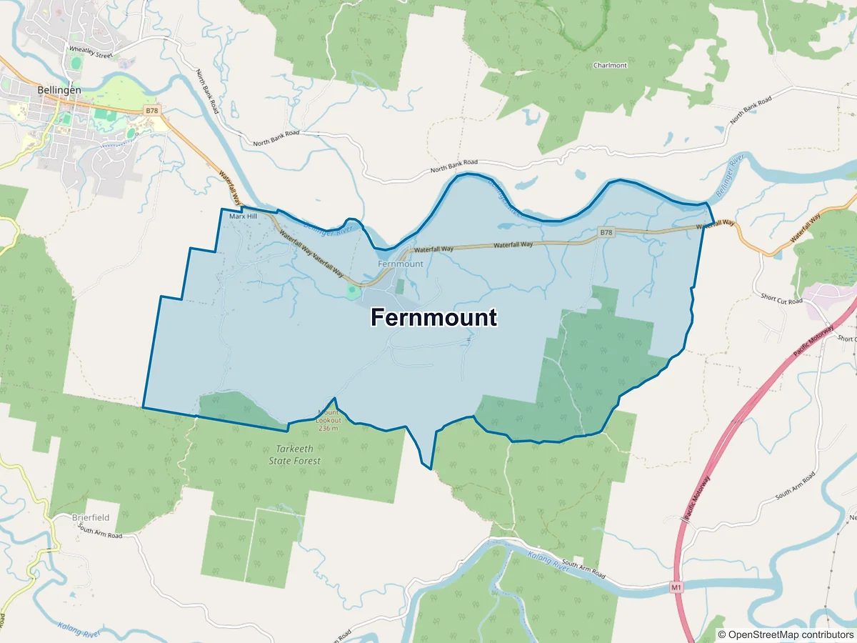 Map of Fernmount, NSW, Australia
