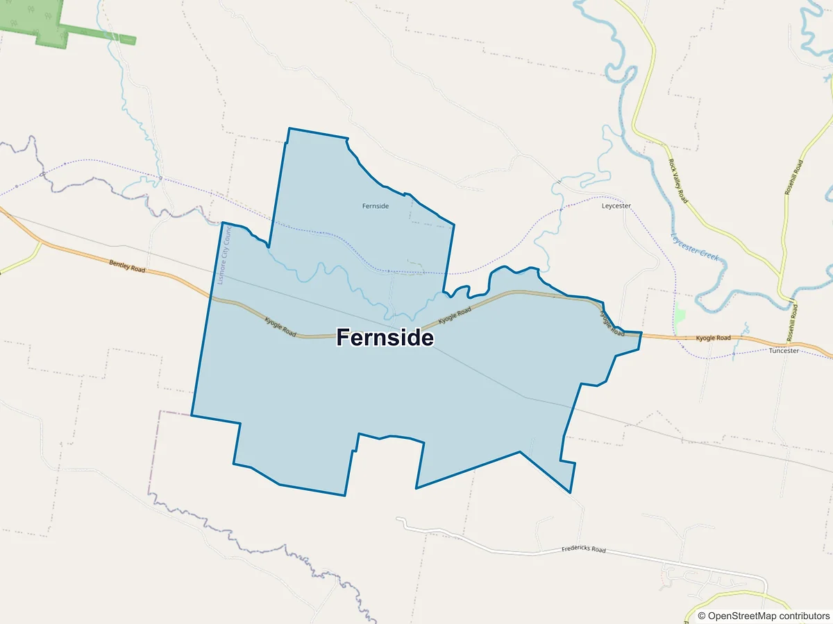 Map of Fernside, NSW, Australia