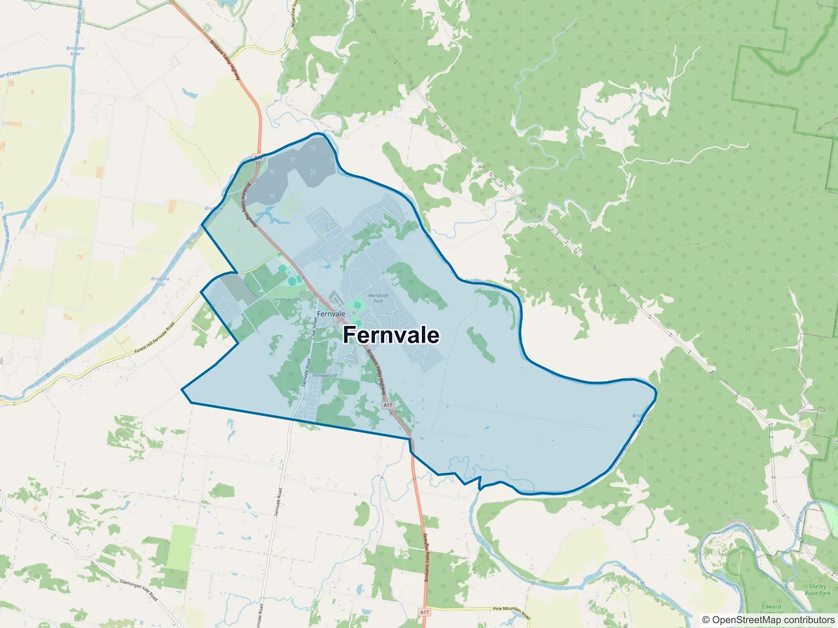 Map of Fernvale, QLD, Australia
