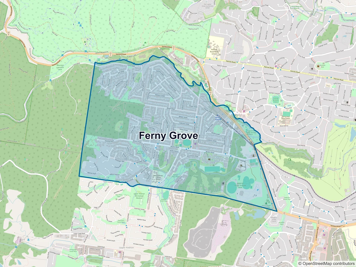 Map of Ferny Grove, QLD, Australia