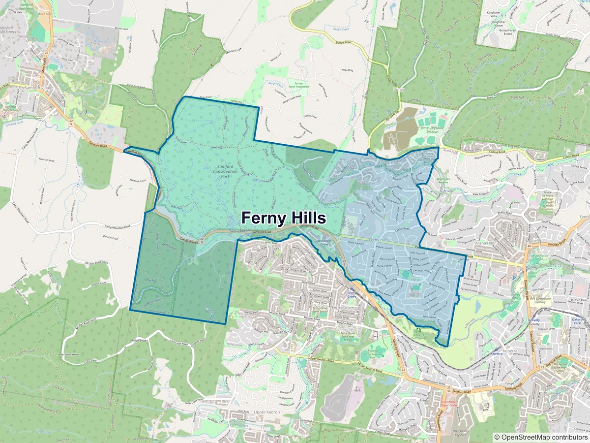 Map of Ferny Hills, QLD, Australia