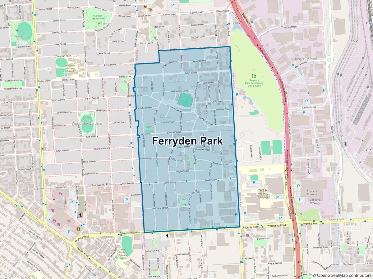 Map of Ferryden Park, SA, Australia