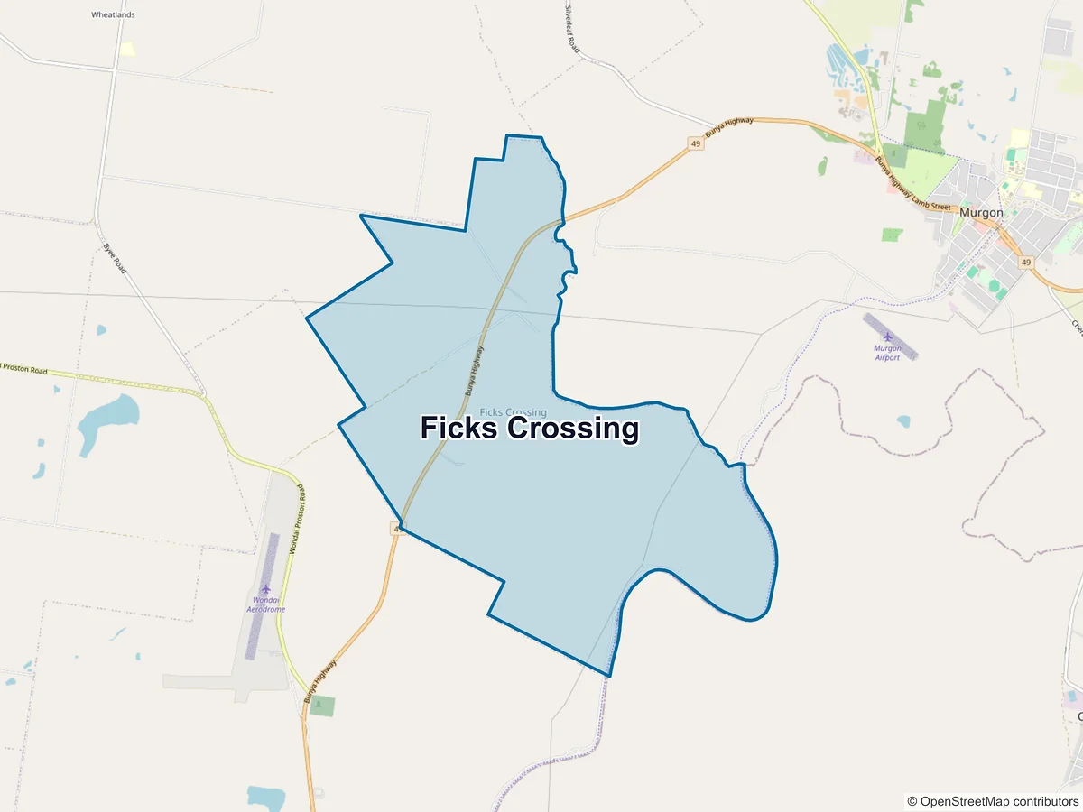 Map of Ficks Crossing, QLD, Australia