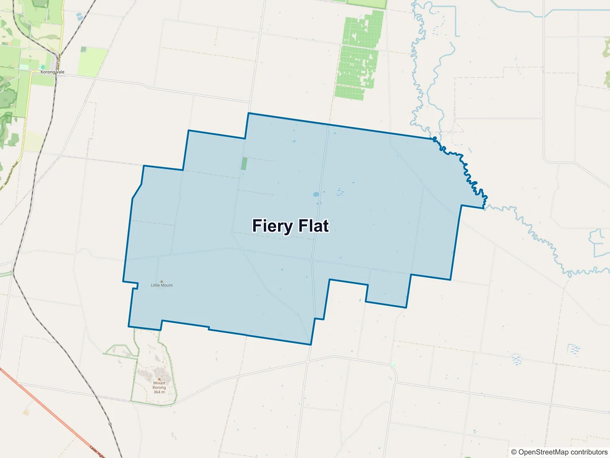 Map of Fiery Flat, VIC, Australia