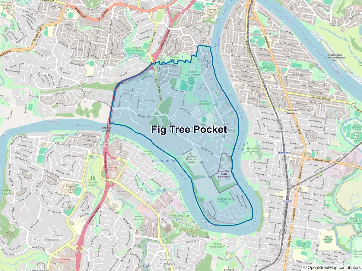 Map of Fig Tree Pocket, QLD, Australia