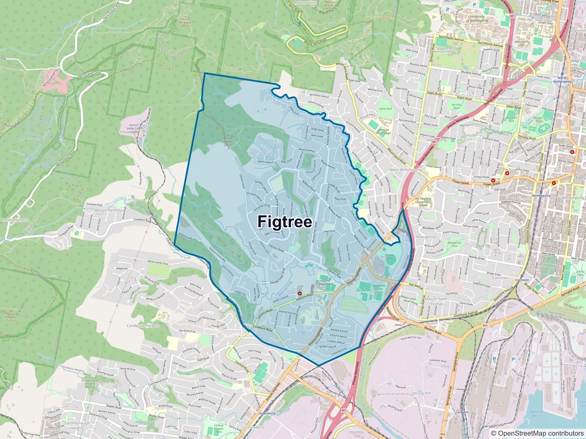 Map of Figtree, NSW, Australia