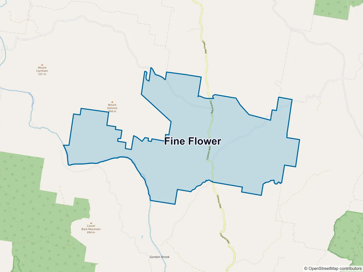 Map of Fine Flower, NSW, Australia