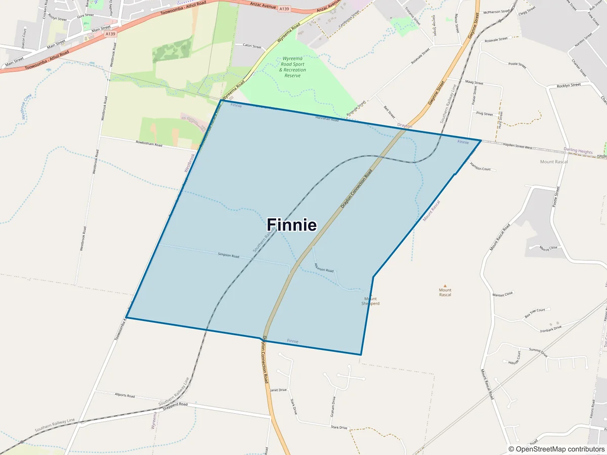 Map of Finnie, QLD, Australia