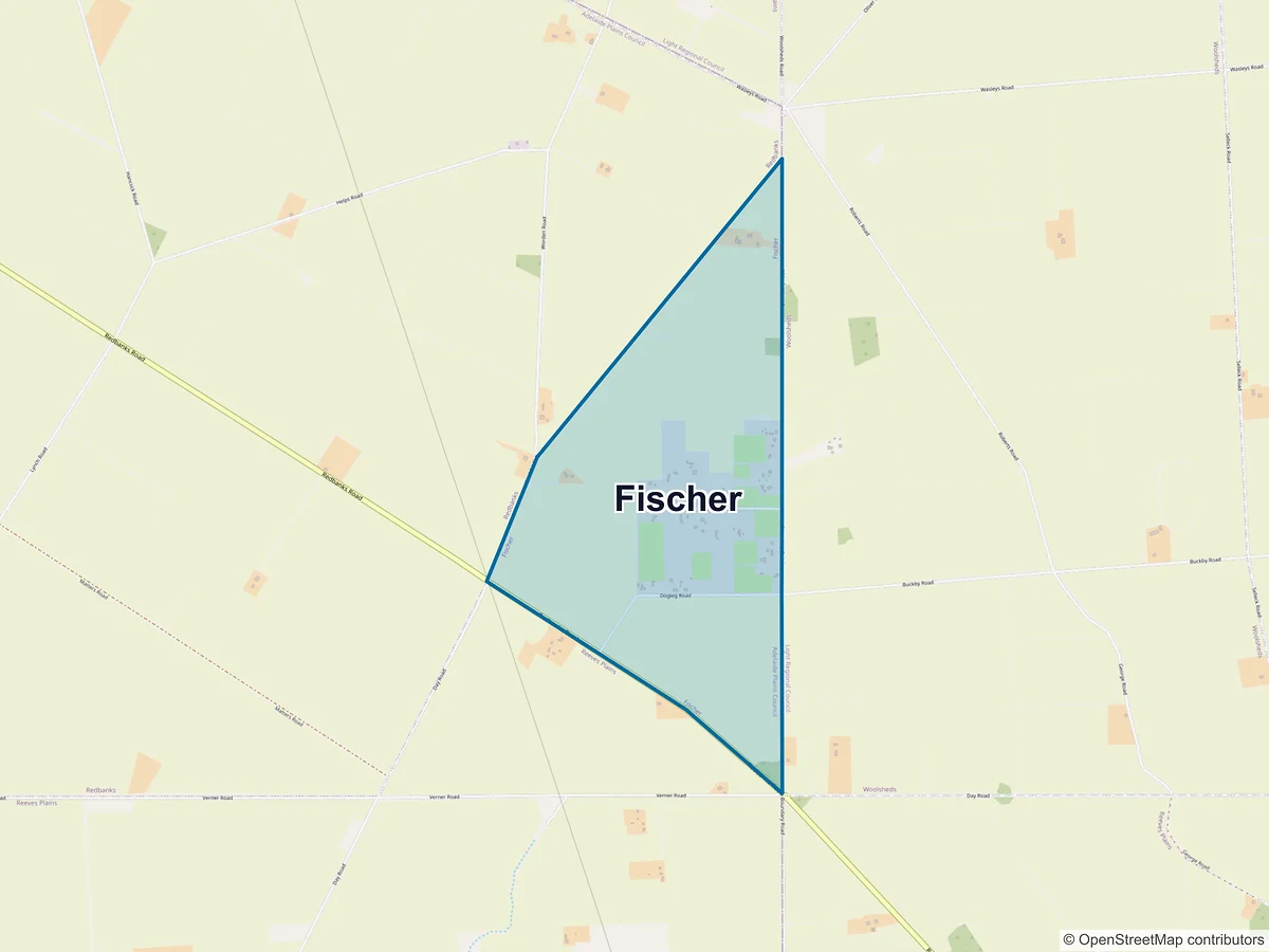 Map of Fischer, SA, Australia