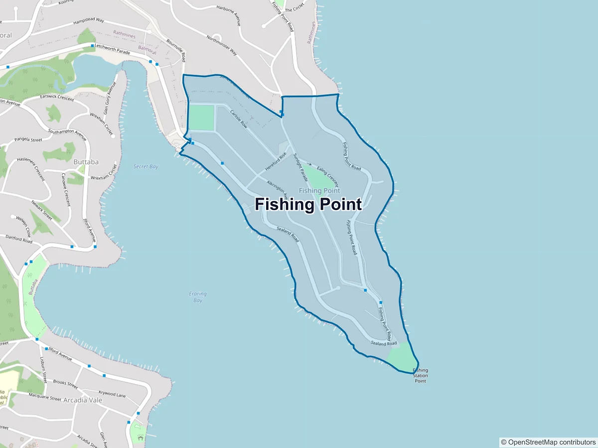 Map of Fishing Point, NSW, Australia