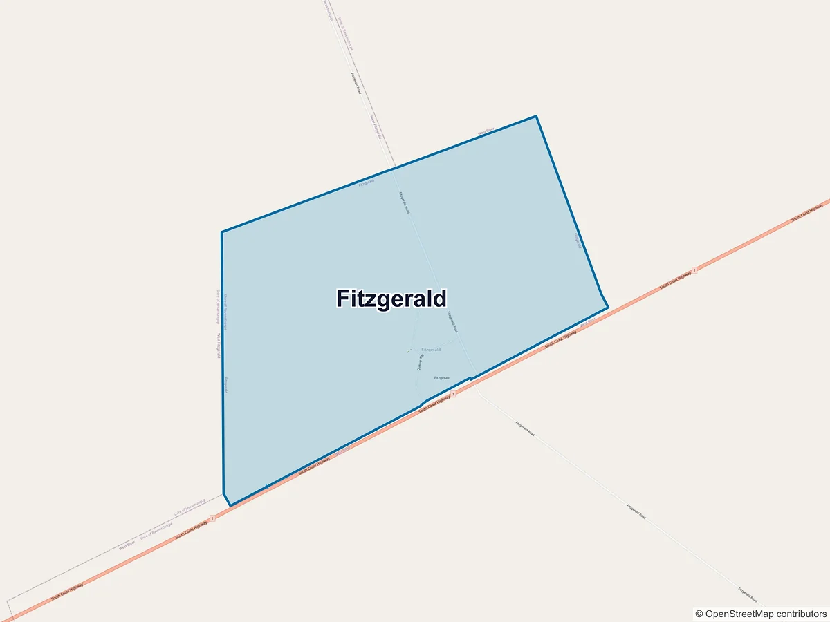 Map of Fitzgerald, WA, Australia