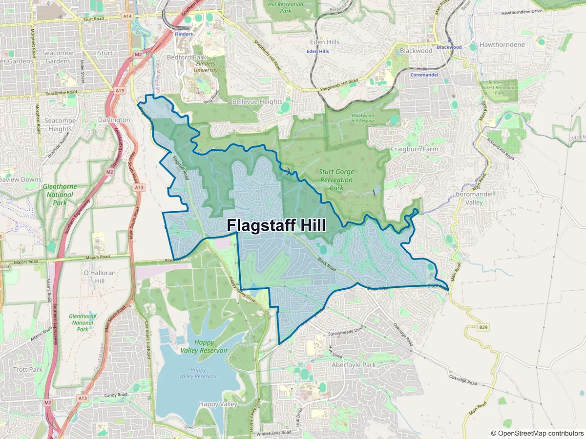 Map of Flagstaff Hill, SA, Australia