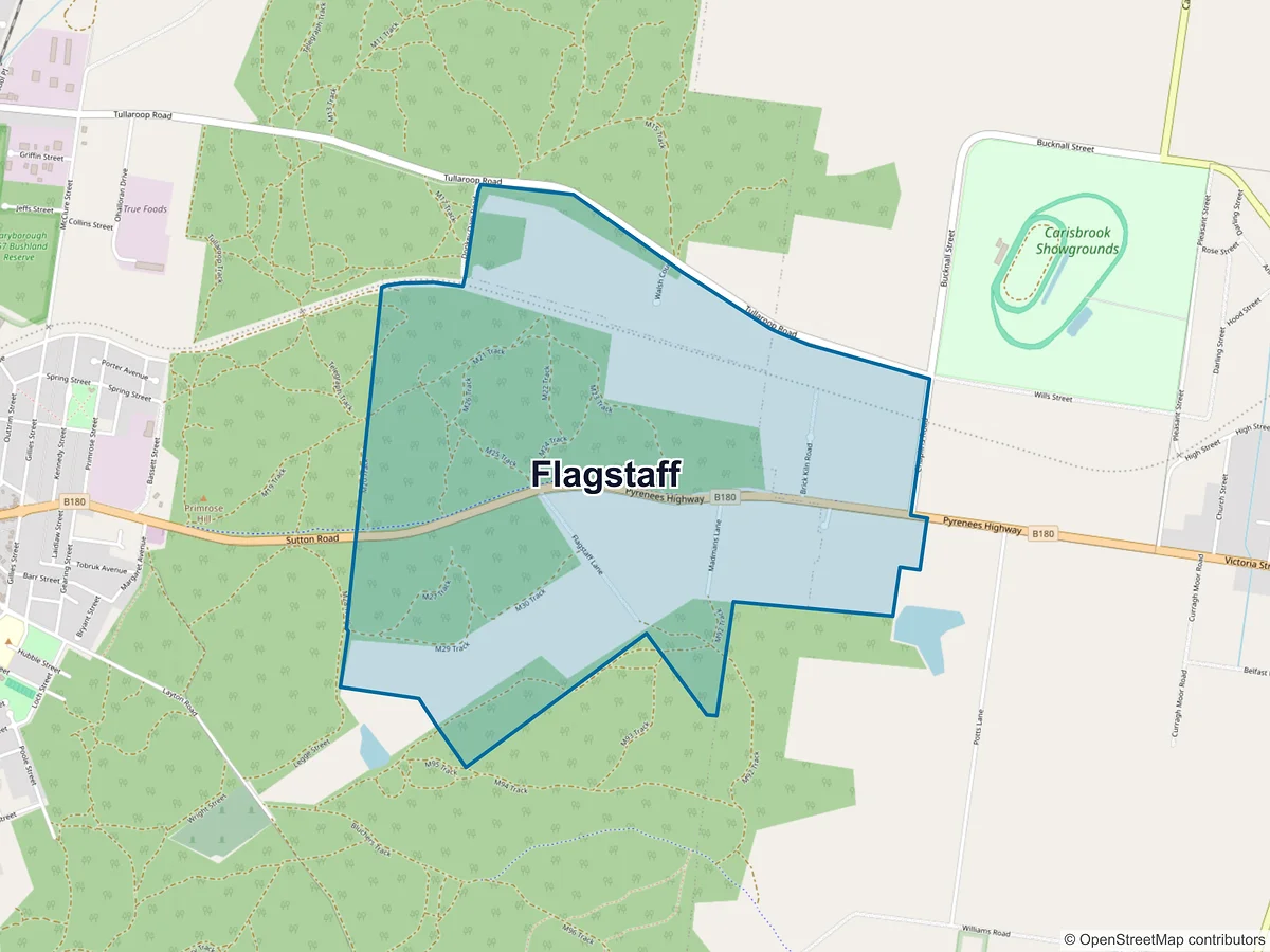 Map of Flagstaff, VIC, Australia