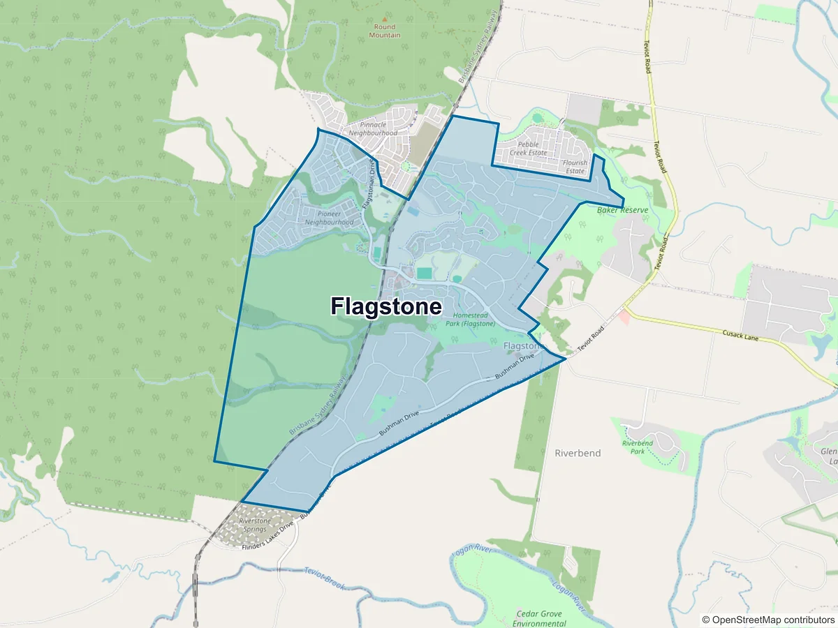 Map of Flagstone, QLD, Australia