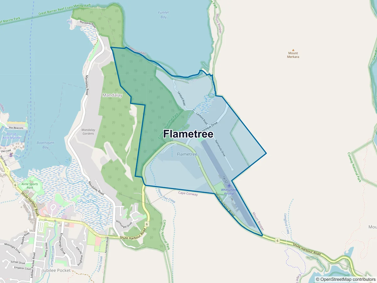 Map of Flametree, QLD, Australia