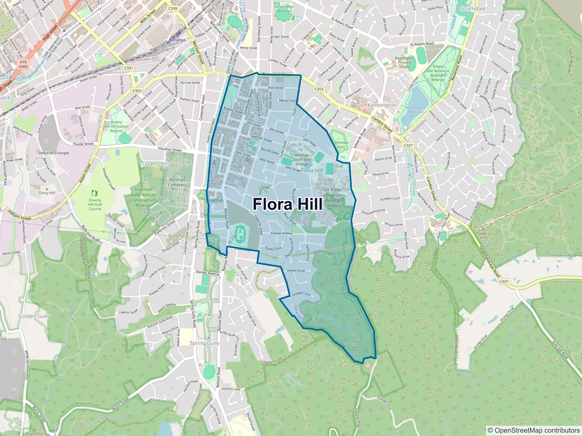 Map of Flora Hill, VIC, Australia