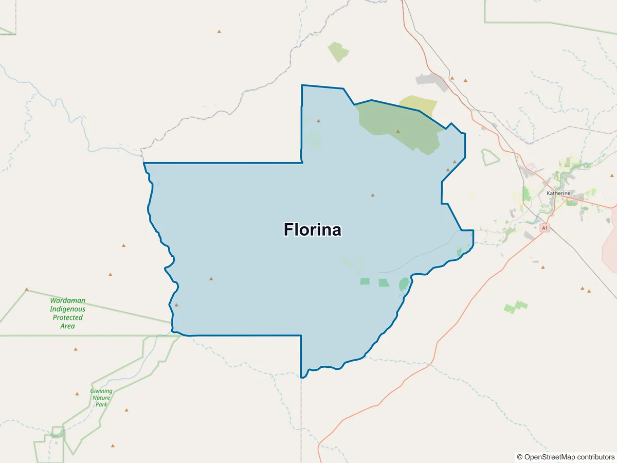 Map of Florina, NT, Australia