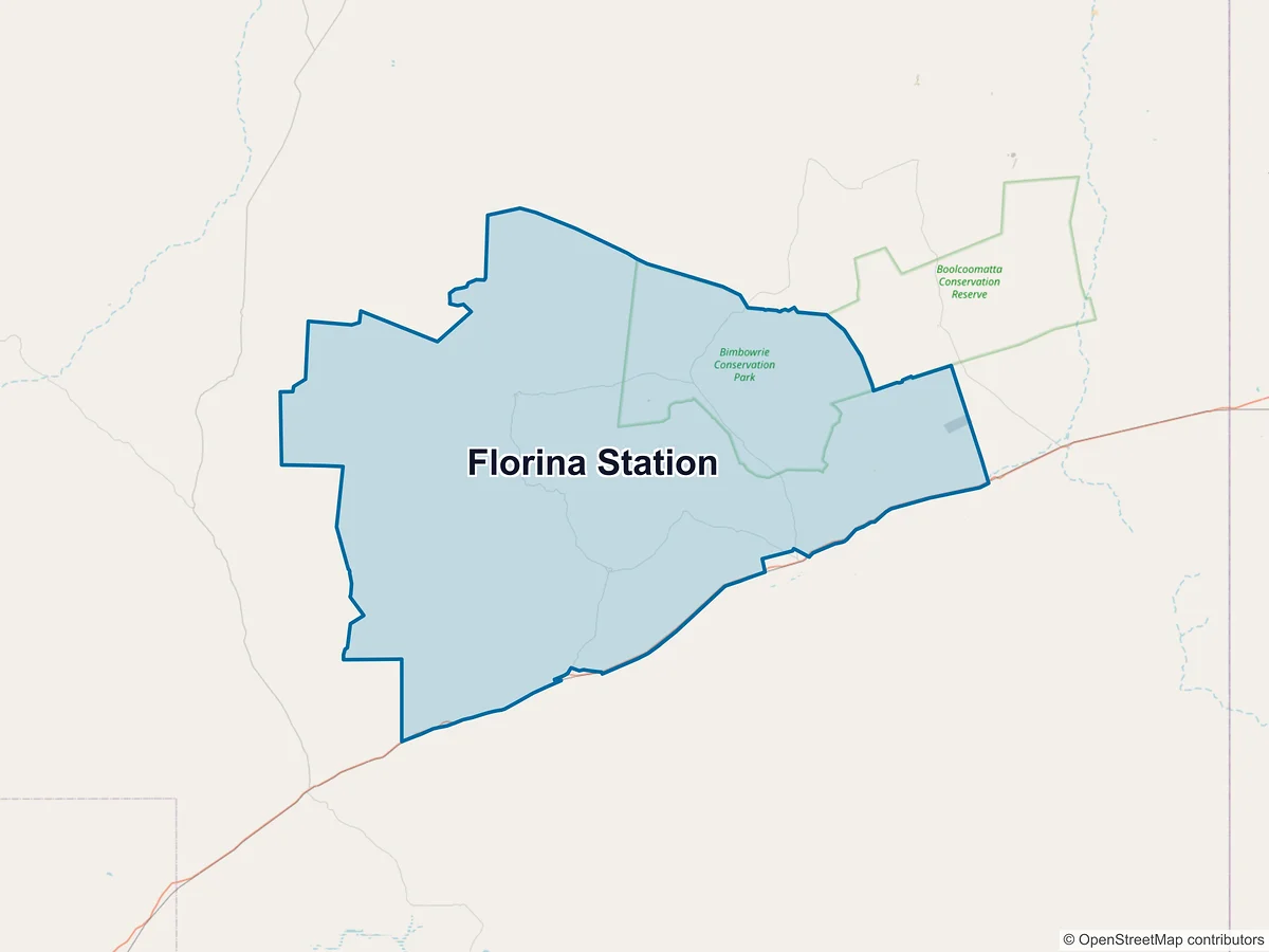 Map of Florina Station, SA, Australia