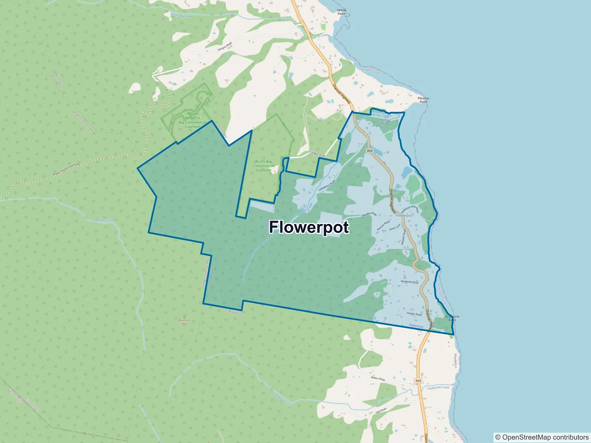 Map of Flowerpot, TAS, Australia